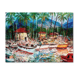 Trademark Fine Art 'Lahaina Boats' 35" x 47" Canvas Art