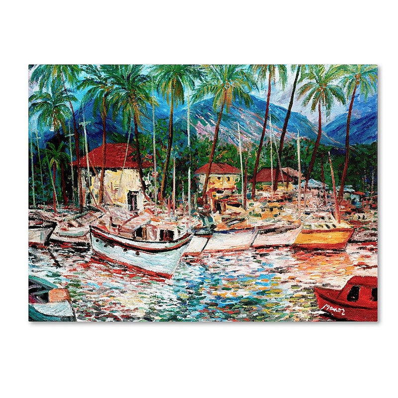 Trademark Fine Art 'Lahaina Boats' 35" x 47" Canvas Art