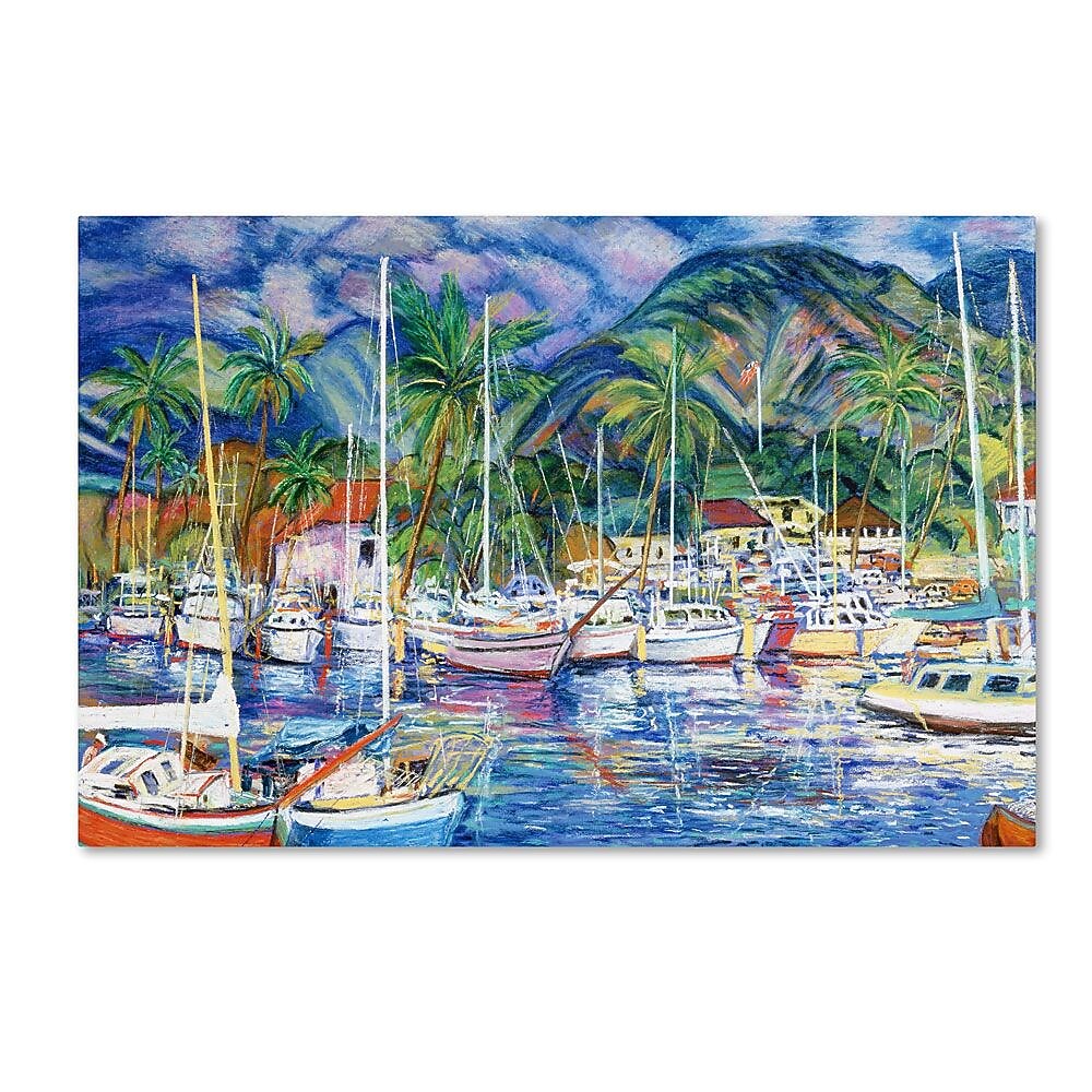 Trademark Fine Art 'Lahaina Marina' 30" x 47" Canvas Art
