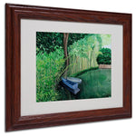 Trademark Fine Art Two Boats' 11" x 14" Wood Frame Art