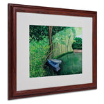 Trademark Fine Art Two Boats' 16" x 20" Wood Frame Art