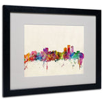 Trademark Fine Art 'Anchorage, Alaska' 16" x 20" Black Frame Art