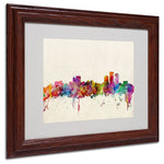 Trademark Fine Art 'Anchorage, Alaska' 11" x 14" Wood Frame Art