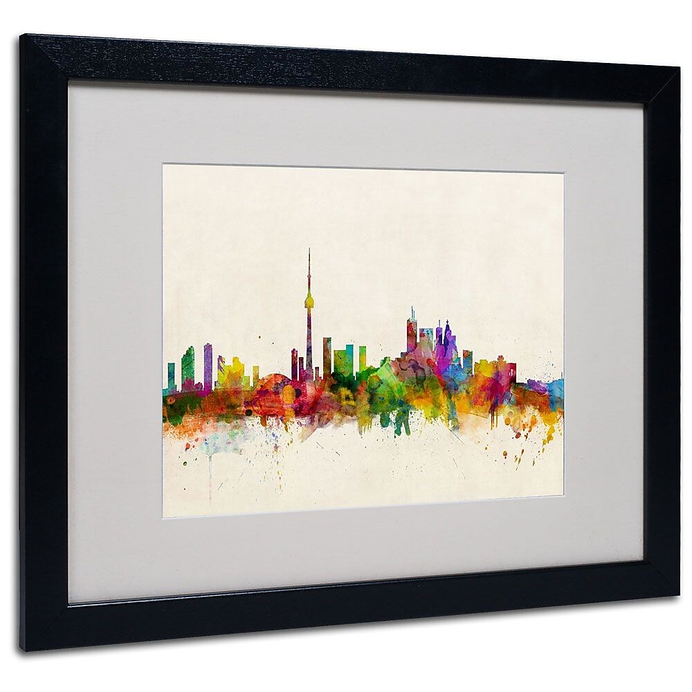 Trademark Fine Art 'Toronto, Canada' 16" x 20" Black Frame Art