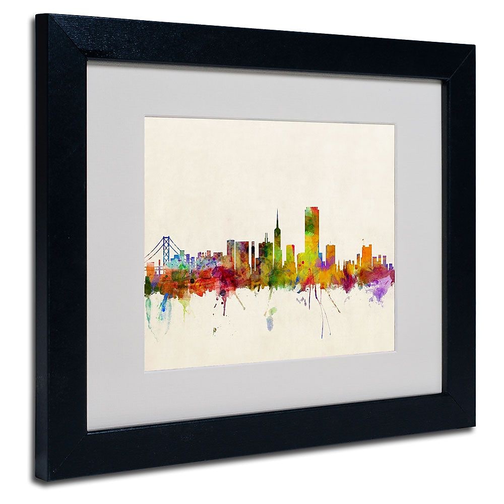 Trademark Fine Art 'San Francisco, CA' 11" x 14" Black Frame Art