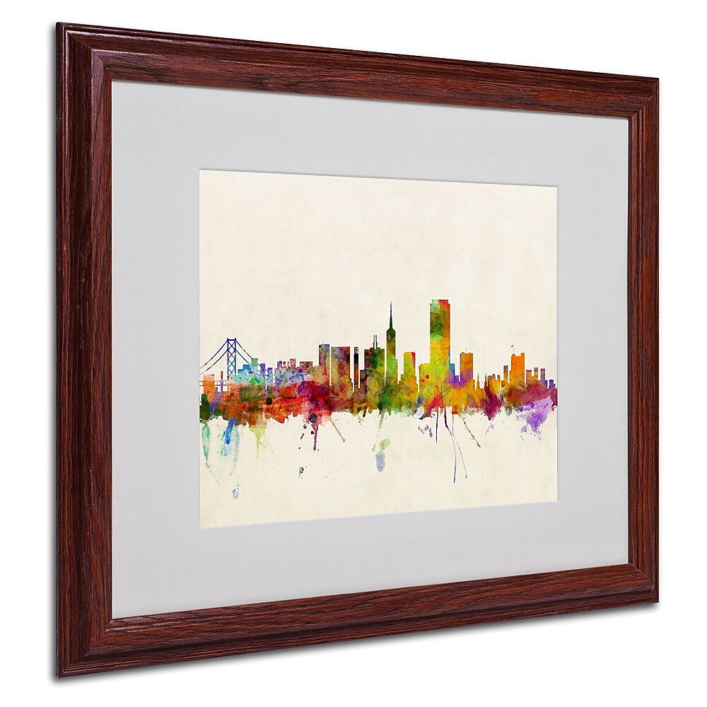 Trademark Fine Art 'San Francisco, CA' 16" x 20" Wood Frame Art