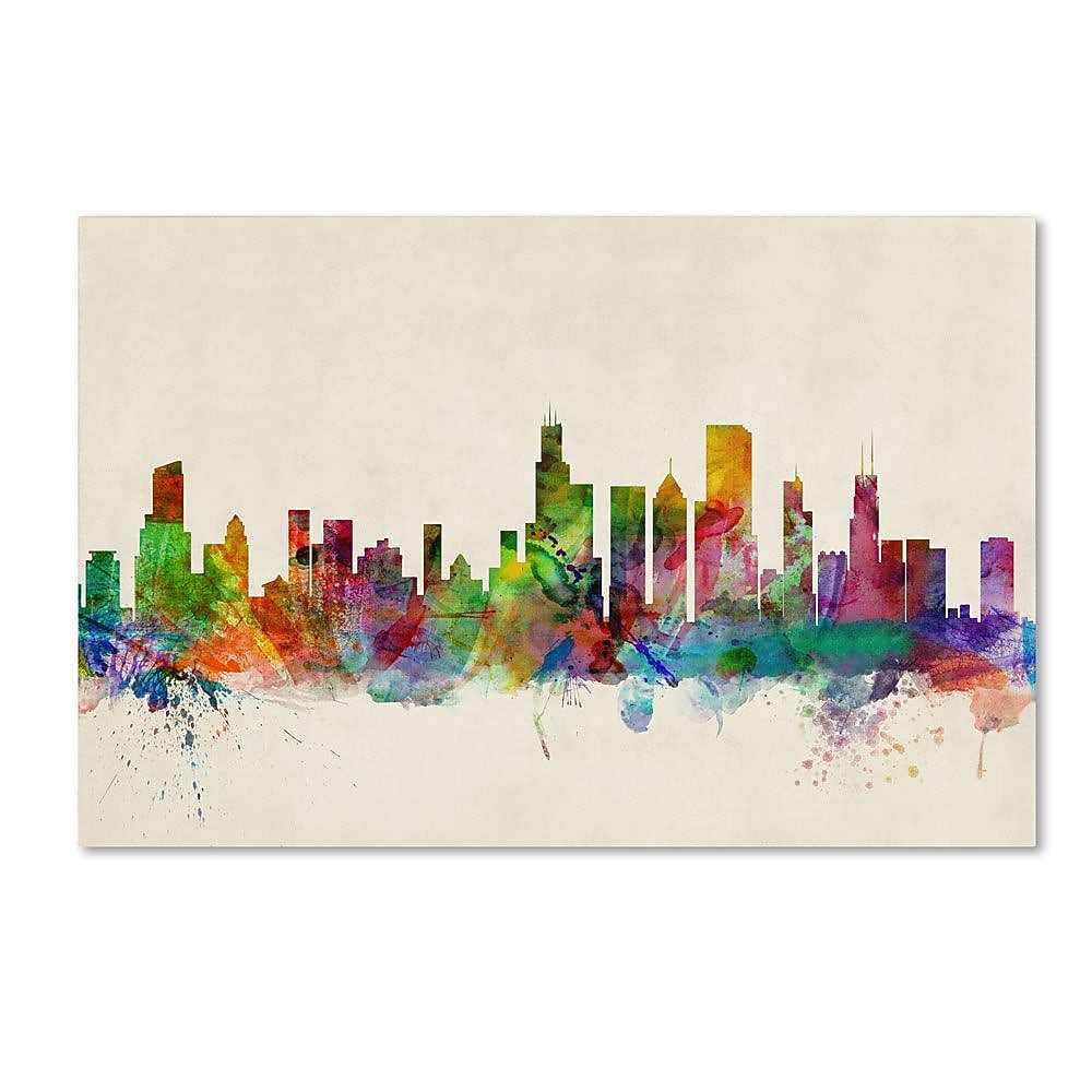 Trademark Fine Art 'Chicago, Illinois' 22" x 32" Canvas Art