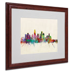 Trademark Fine Art 'Los Angeles, California' 16" x 20" Wood Frame Art