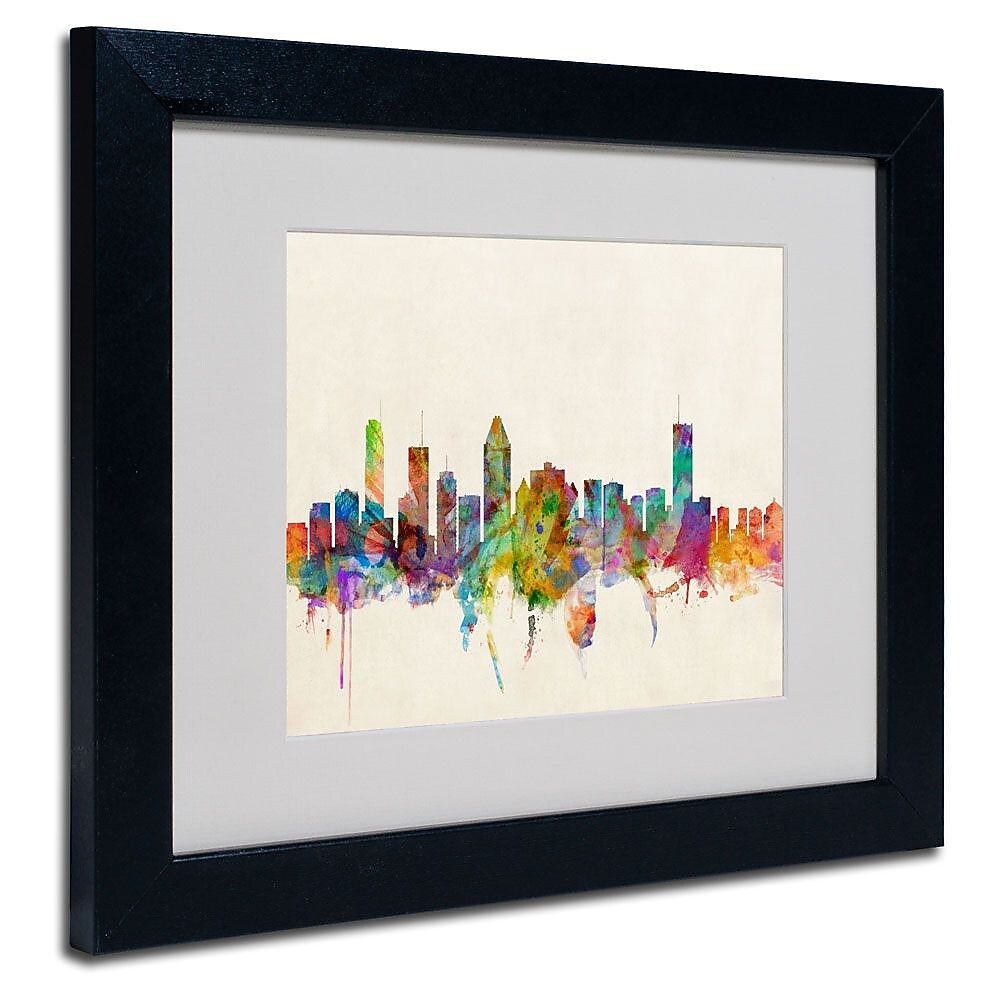 Trademark Fine Art 'Montreal, Canada' 11" x 14" Black Frame Art