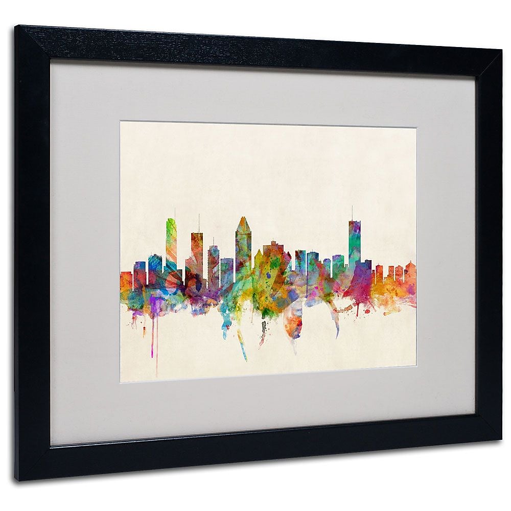 Trademark Fine Art 'Montreal, Canada' 16" x 20" Black Frame Art