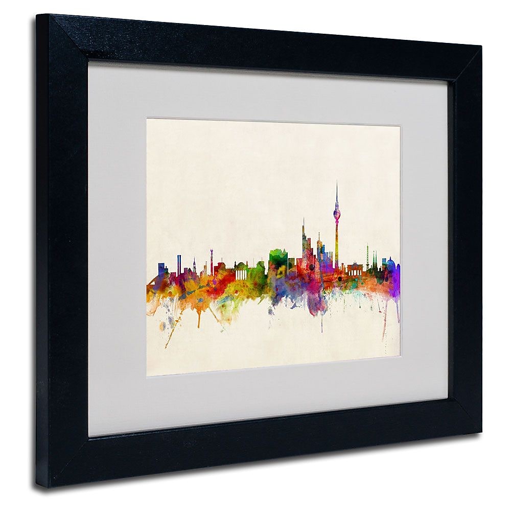 Trademark Fine Art 'Berlin, Germany' 11" x 14" Black Frame Art