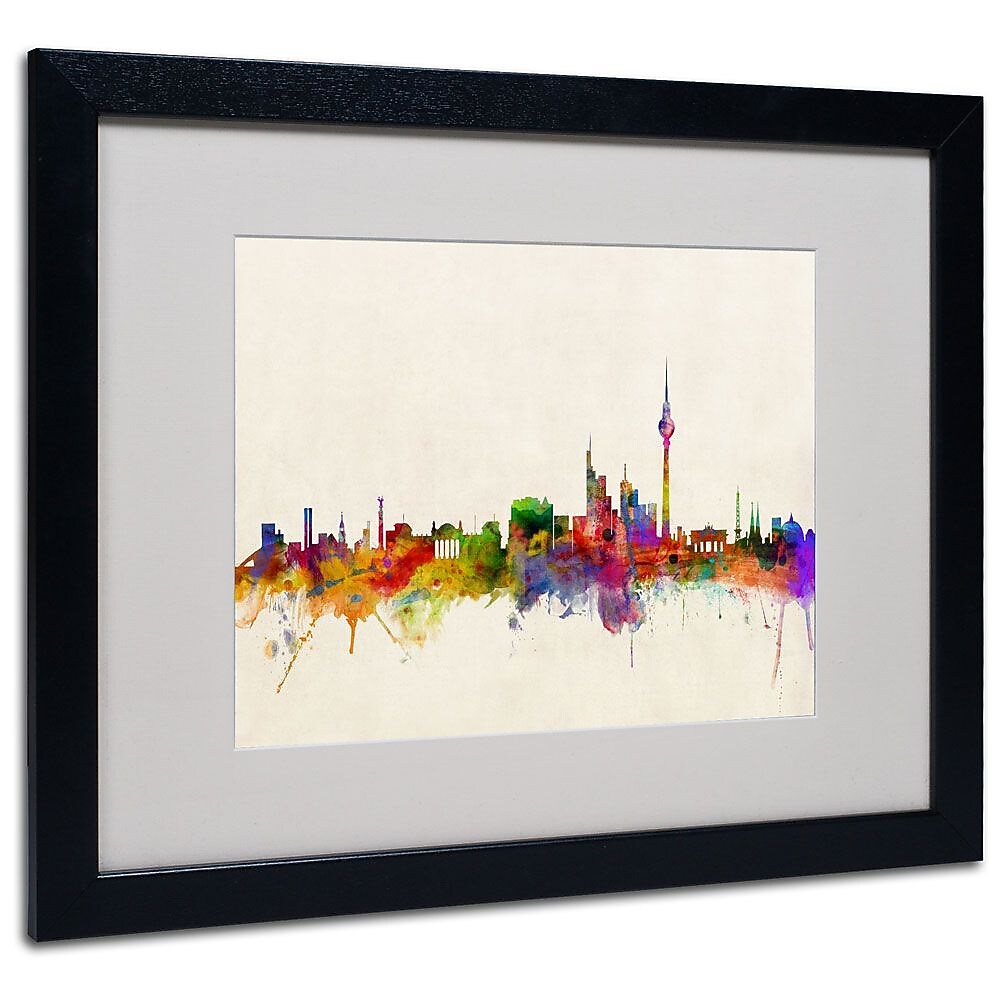 Trademark Fine Art 'Berlin, Germany' 16" x 20" Black Frame Art