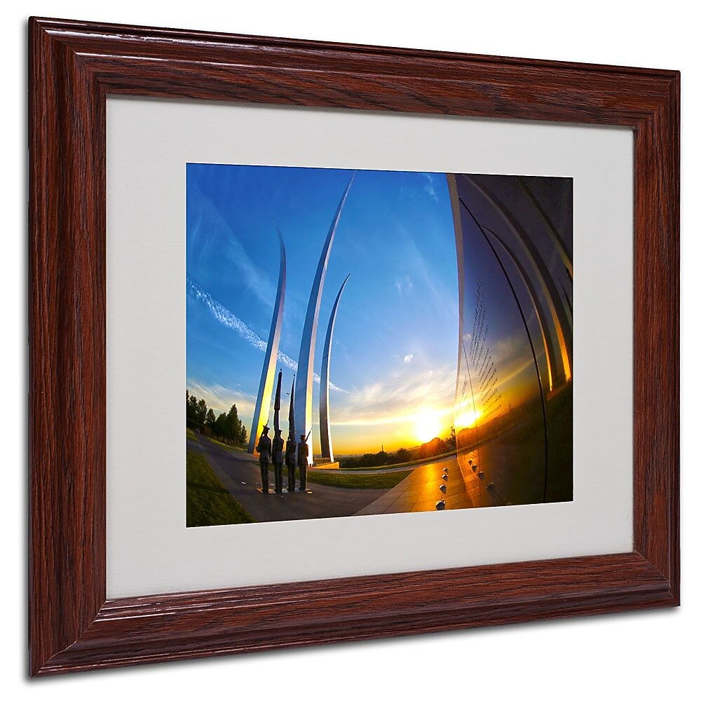 Trademark Fine Art 'Air Force Memorial 15' 11" x 14" Wood Frame Art