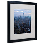 Trademark Fine Art 'City Lights' 16" x 20" Black Frame Art