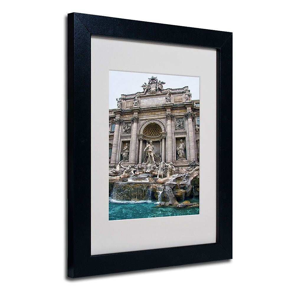 Trademark Fine Art 'Trevi Fountain' 11" x 14" Black Frame Art