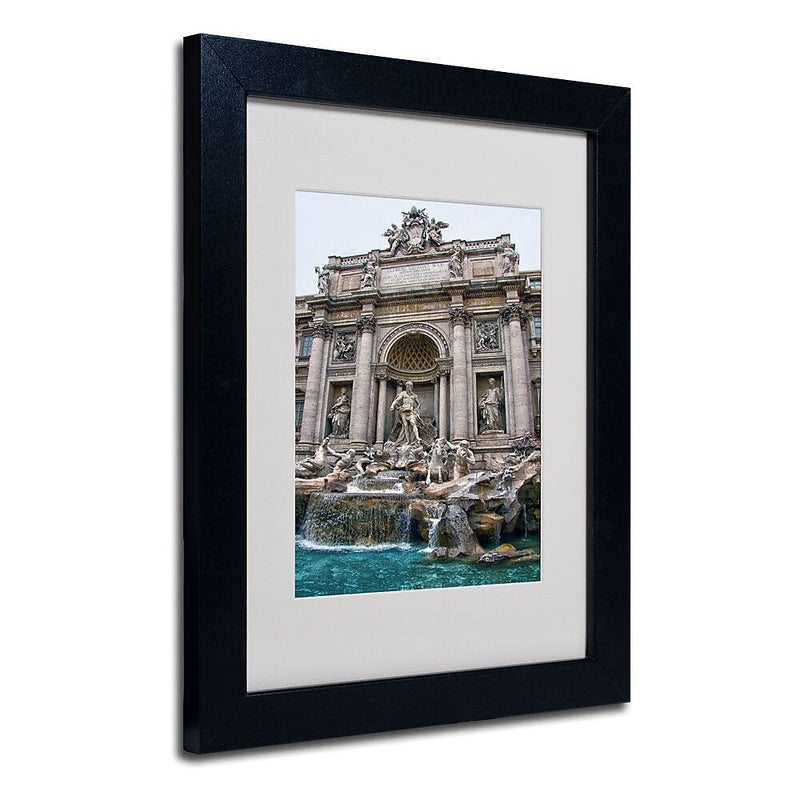 Trademark Fine Art 'Trevi Fountain' 11" x 14" Black Frame Art