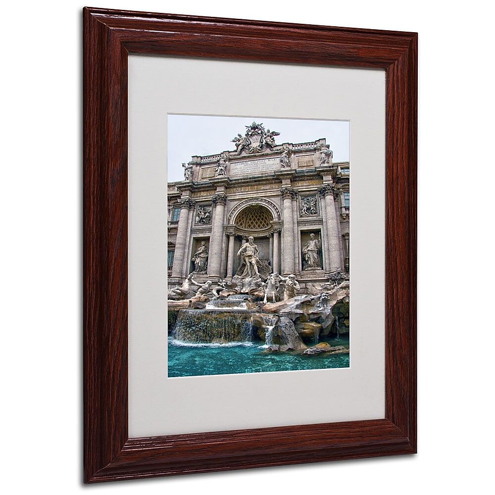 Trademark Fine Art 'Trevi Fountain' 11" x 14" Wood Frame Art
