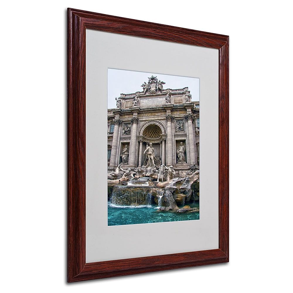 Trademark Fine Art 'Trevi Fountain' 16" x 20" Wood Frame Art