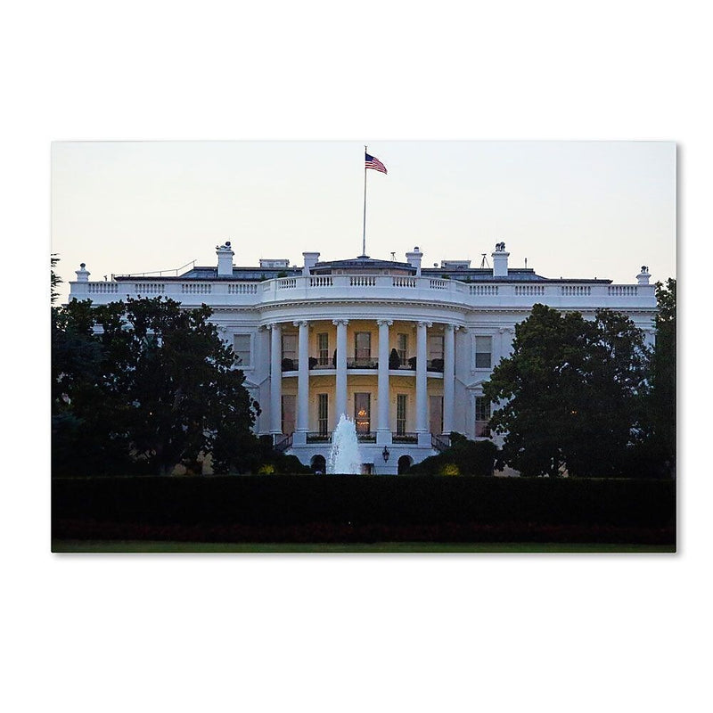 Trademark Fine Art 12" x 19" Wooden Frame White House
