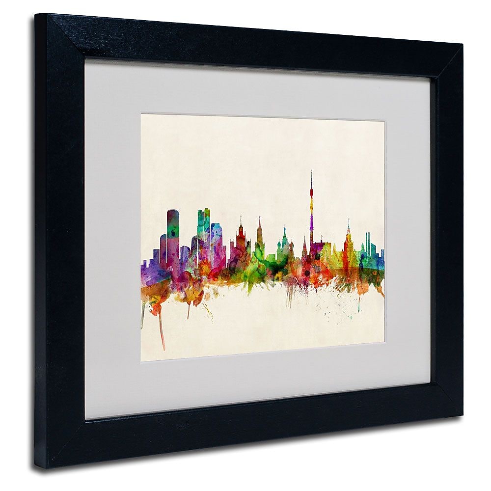 Trademark Fine Art 'Moscow, Russia' 11" x 14" Black Frame Art