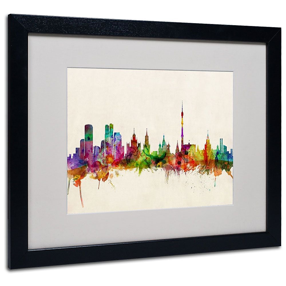 Trademark Fine Art 'Moscow, Russia' 16" x 20" Black Frame Art