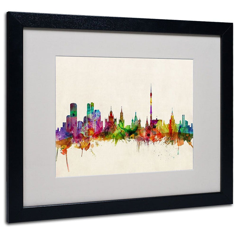 Trademark Fine Art 'Moscow, Russia' 16" x 20" Black Frame Art