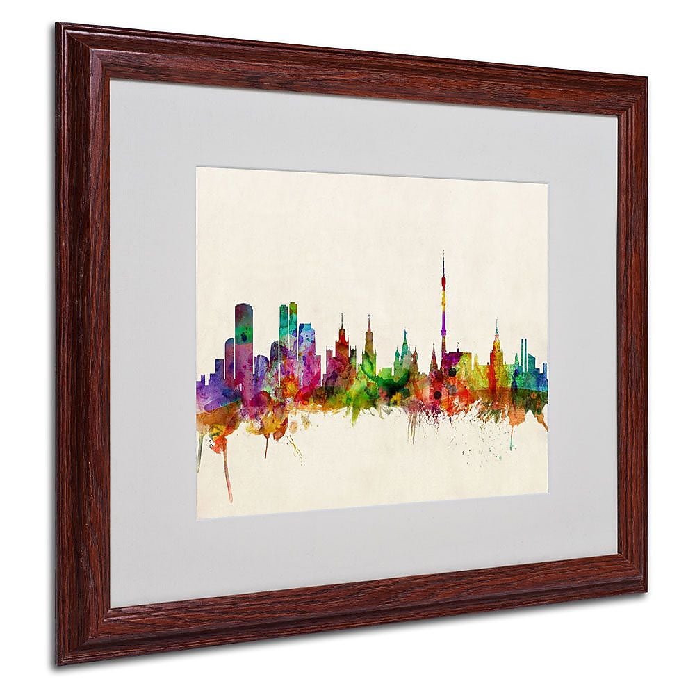 Trademark Fine Art 'Moscow, Russia' 16" x 20" Wood Frame Art
