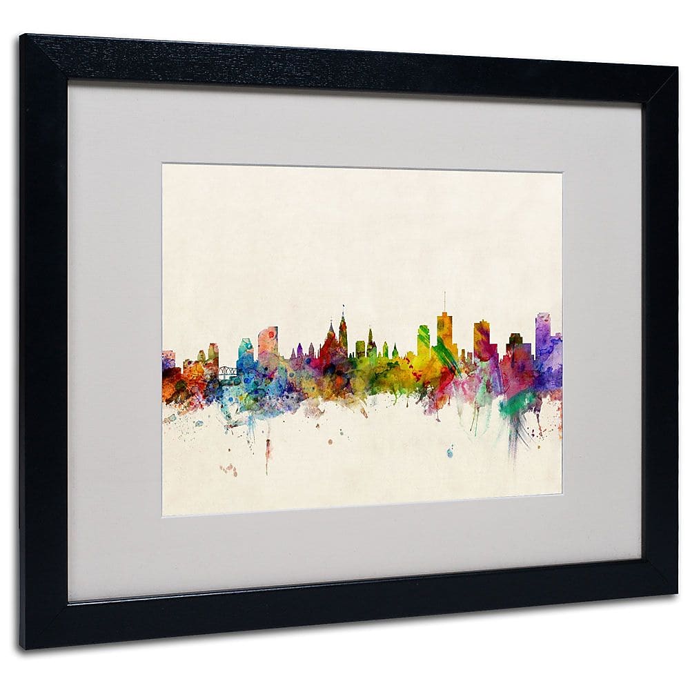 Trademark Fine Art 'Ottawa, Canada' 16" x 20" Black Frame Art