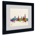 Trademark Fine Art 'Melbourne, Canada' 11" x 14" Black Frame Art