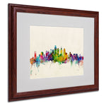 Trademark Fine Art 'Philadelphia, PA' 16" x 20" Wood Frame Art