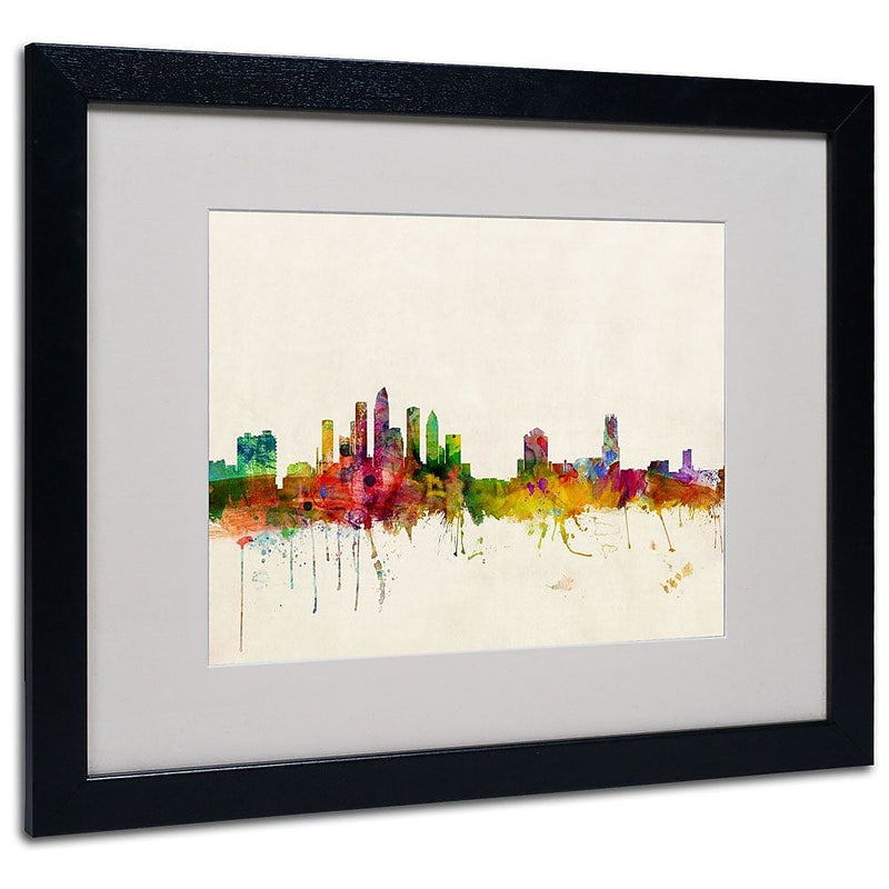 Trademark Fine Art 'Tampa, Florida' 16" x 20" Black Frame Art