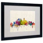 Trademark Fine Art 'Minneapolis, Minnesota' 16" x 20" Black Frame Art