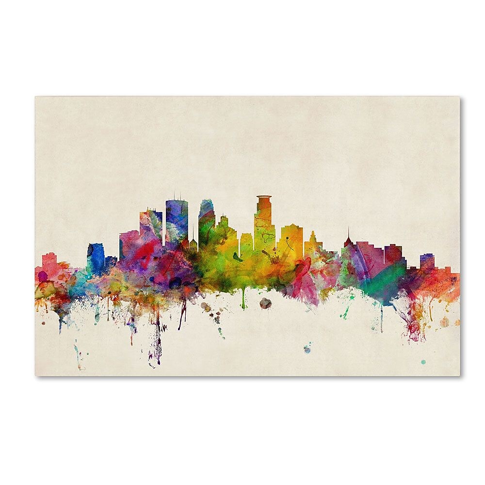 Trademark Fine Art 'Minneapolis, Minnesota' 30" x 47" Canvas Art