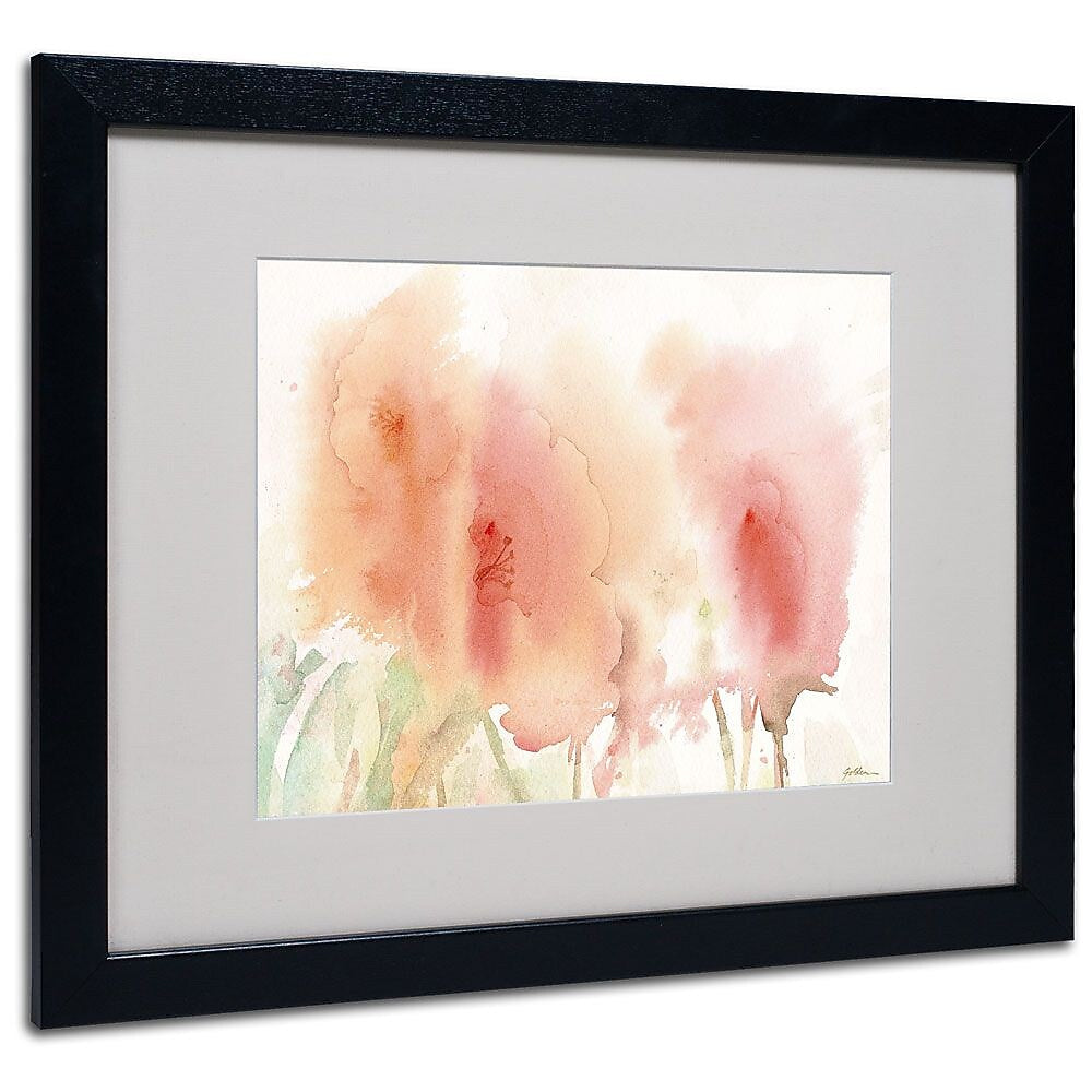 Trademark Fine Art 'Coral Composition' 16" x 20" Black Frame Art