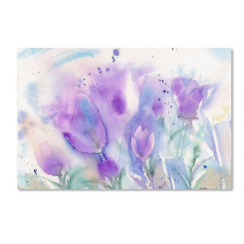 Trademark Fine Art 'Purple Blues' 30" x 47" Canvas Art