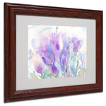 Trademark Fine Art 'Purple Blues' 11" x 14" Wood Frame Art