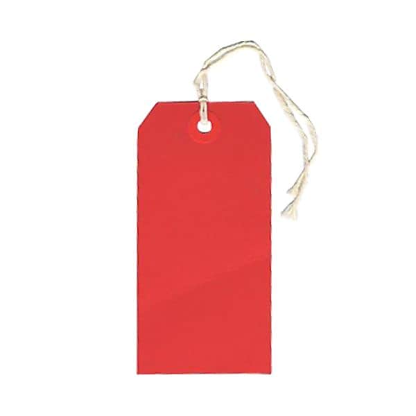 JAM Paper® Gift Tags with String, Medium, 2 3/8 x 4 3/4, Red, 10/pack (39197119)