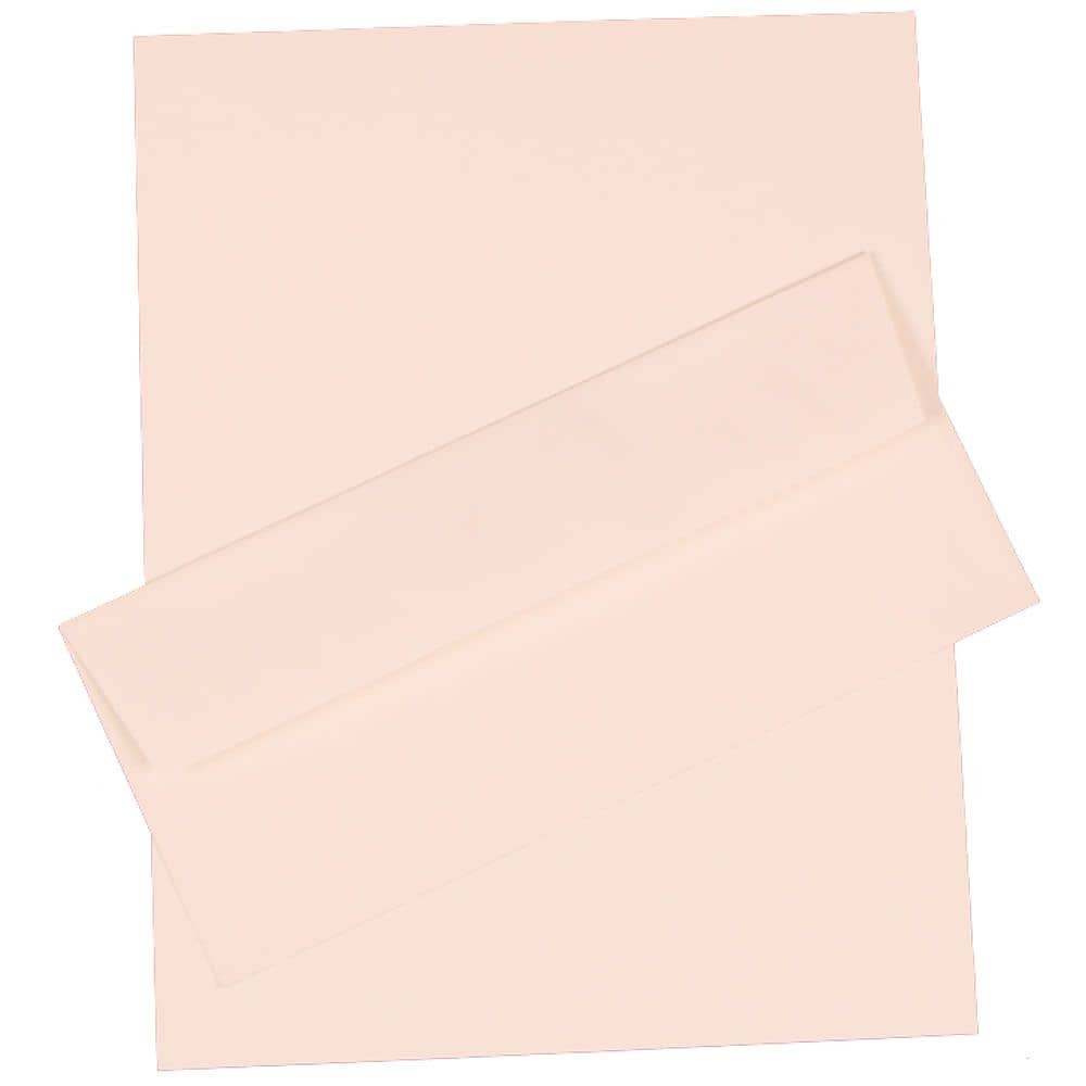 JAM Paper® #10 Business Stationery Set, 4.125 x 9.5, Strathmore Bright White Wove, 100/Pack, (303024434)