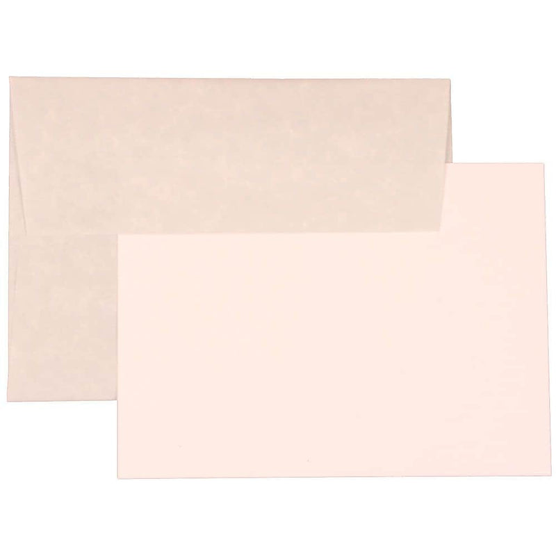 JAM Paper® Blank Greeting Cards Set, A7 Size, 5.25 x 7.25, Parchment Blue Recycled, 25/Pack (304624548)