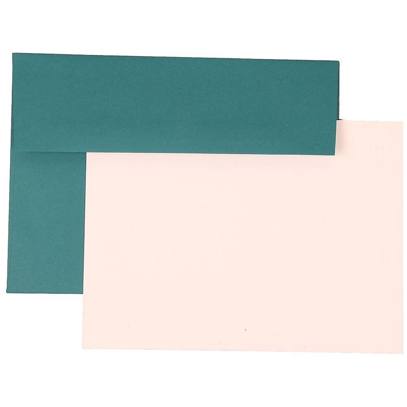 JAM Paper® Blank Greeting Cards Set, A7 Size, 5.25 x 7.25, Teal, 25/Pack (304624624)