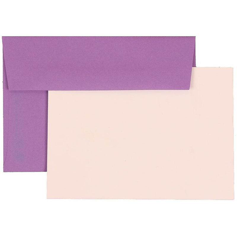 JAM Paper® Blank Greeting Cards Set, 4Bar A1 Size, 3.625 x 5.125, Violet Purple Recycled, 25/Pack (304624533)