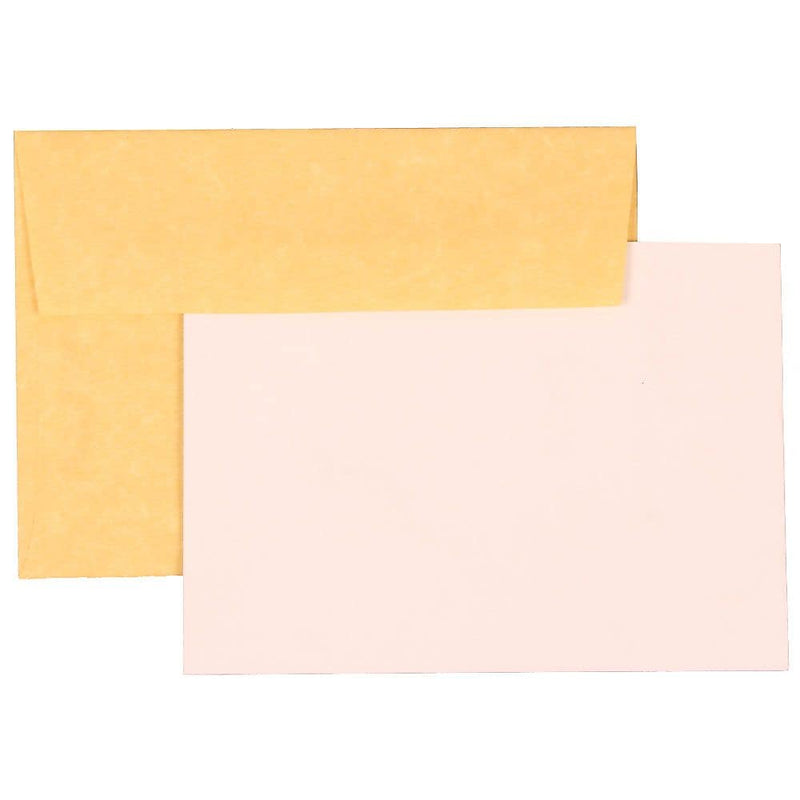 JAM Paper® Blank Greeting Cards Set, 4Bar A1 Size, 3.625 x 5.125, Parchment Antique Gold Recycled, 25/Pack (304624541)