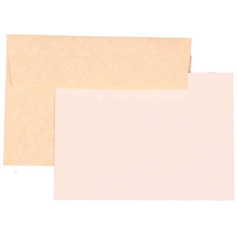 JAM Paper® Blank Greeting Cards Set, 4Bar A1 Size, 3.625 x 5.125, Parchment Natural Recycled, 25/Pack (304624557)