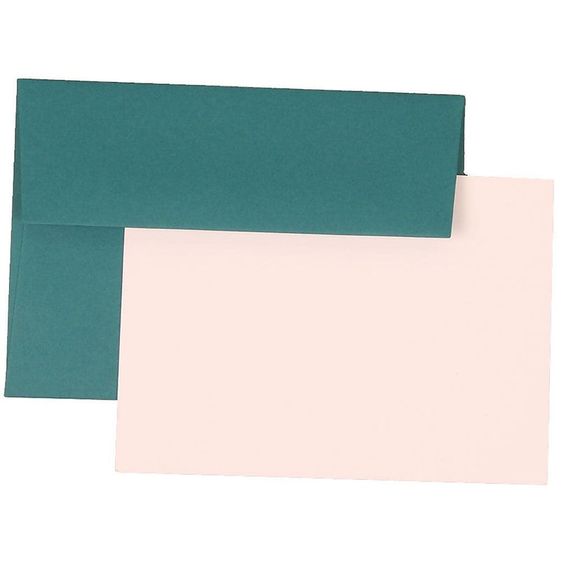 JAM Paper® Blank Greeting Cards Set, 4Bar A1 Size, 3.625 x 5.125, Teal, 25/Pack (304624621)