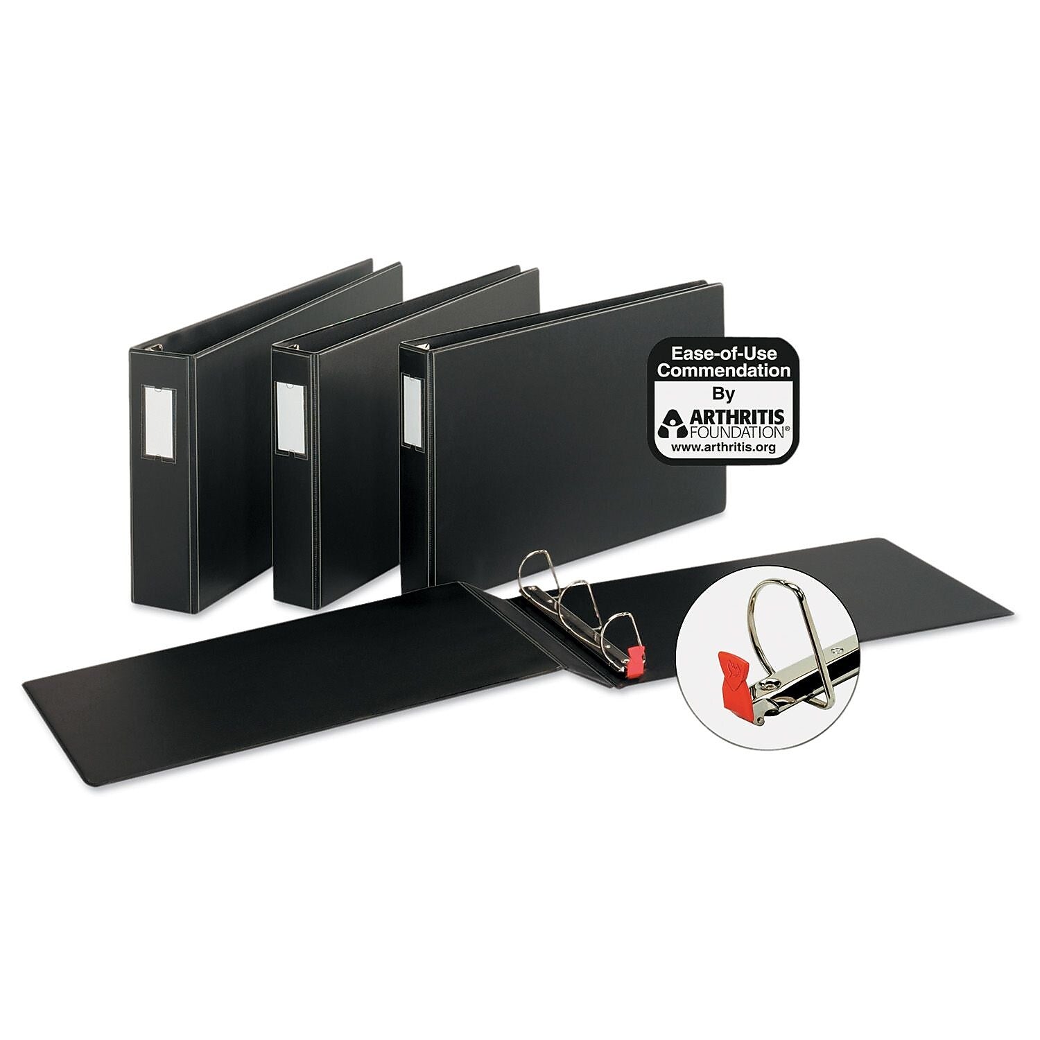 Cardinal EasyOpen 1" 3-Ring Non-View Binders, D-Ring, (12112V3)