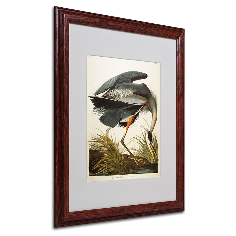 Trademark Fine Art 'Great Blue Heron' 16" x 20" Wood Frame Art