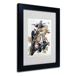 Trademark Fine Art 'Pileated Woodpeckers' 11" x 14" Black Frame Art