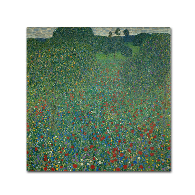 Trademark Fine Art 'Field of Poppies 1907' 18" x 18" Canvas Art