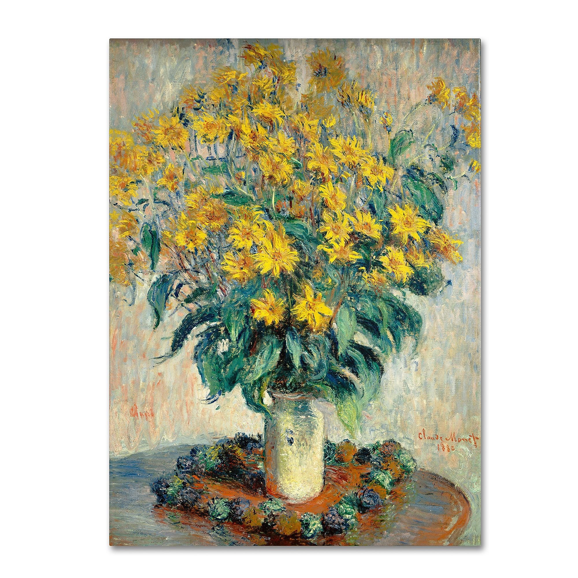 Trademark Fine Art 'Jerusalem Artichoke Flowers' 14" x 19" Canvas Art