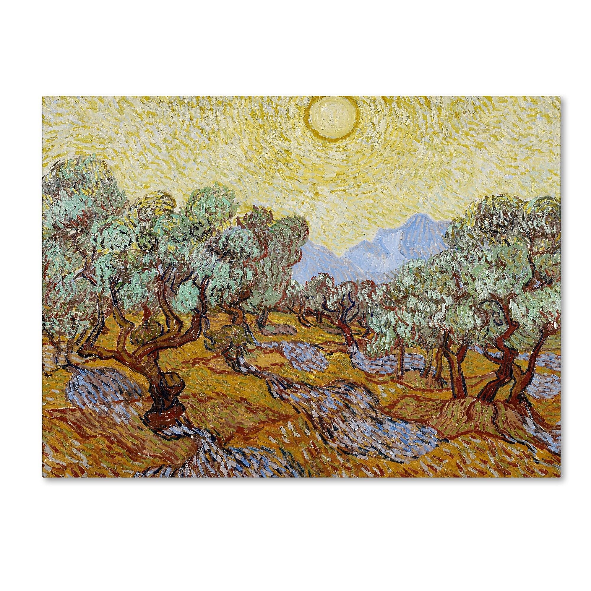Trademark Fine Art 'Olive Trees 1889' 14" x 19" Canvas Art